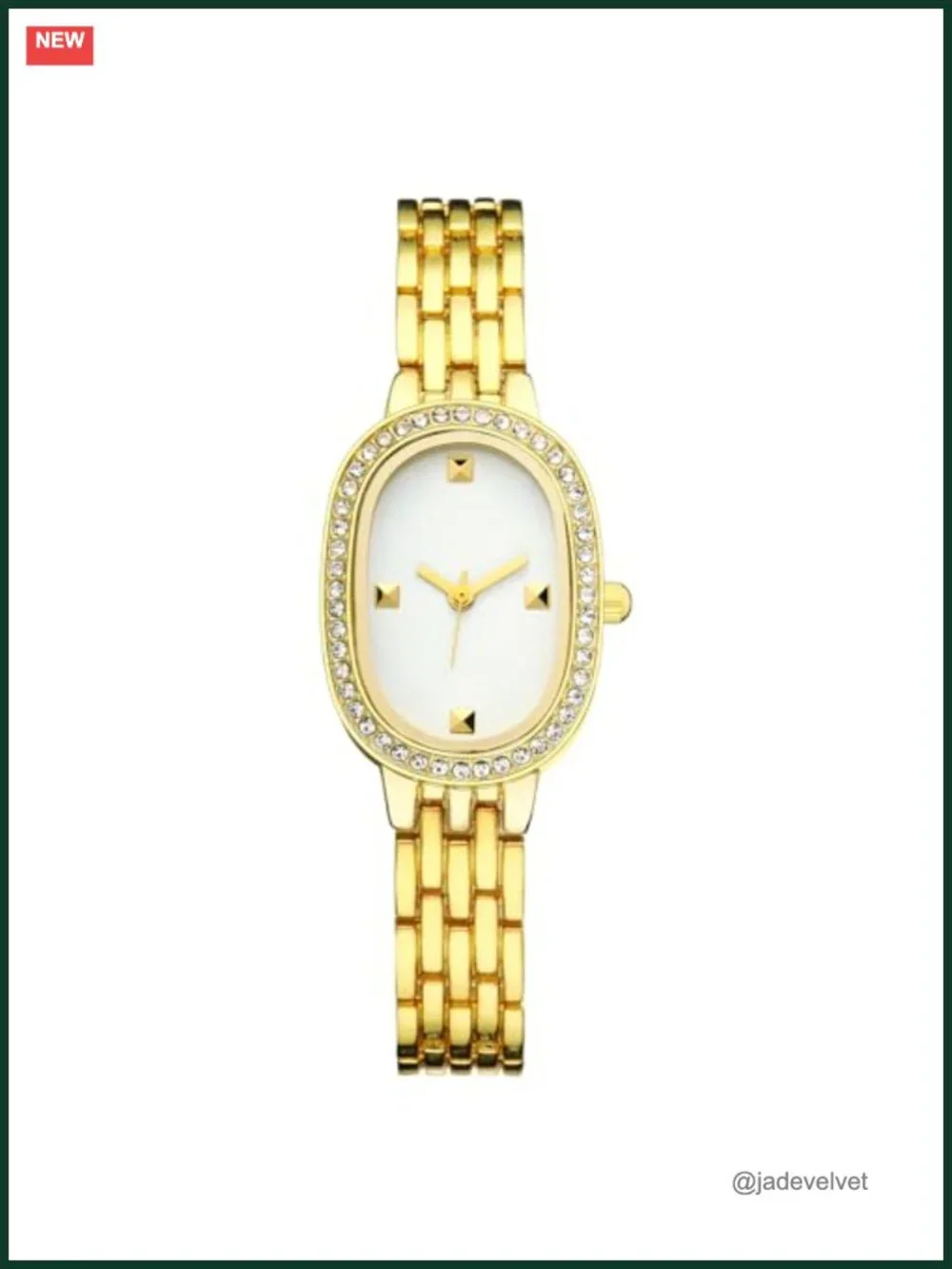 Women Square Dress Watch Waterproof Steel Dainty Quartz Analog